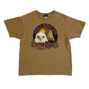 2011 Sturgis Devil's Tower Run Eagle Double Sided Biker Festival Graphic T-shirt